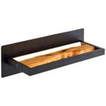 Brilliant Chaumont Seinävalaisin Aluminium Metalli- Puu Musta 8W 930lm - 830 Lämmin Valkoinen