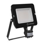 Ledvance LED Valonheitin Kompakti Musta 50W 5000lm 100D - 840 Kylmä Valkoinen | IP65 - Symmetrinen - Liike- ja valotunnistin