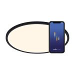 Nordlux Oja Smart 42 Kattovalo Metalli- Musta 20W 2300lm - 827-865 Säädettävä Valkoinen | 424mm - Wifi ja Sininentooth Himmennettävä