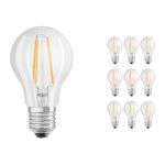 Monipakkaus 10x Ledvance Classic LED E27 Päärynä Filament Kirkas 4.2W 470lm - 927 Erittäin Lämmin Valkoinen | Paras Värintoisto - Himmennettävä - Korvaa 40W