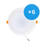 Monipakkaus 6x Bright Choice LED Alasvalo 18W 1620lm 120D - 840 Kylmä Valkoinen | Odetnij 175mm - Korvaa 2x18W