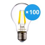 Monipakkaus 100x Noxion Lucent LED E27 Päärynä Filament Kirkas 4.5W 470lm - 840 Kylmä Valkoinen | Korvaa 40W
