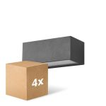 Monipakkaus 4x D'Lite Seinävalaisin Bello Musta Up & Down 12W 850lm - 830 Lämmin Valkoinen| IP54