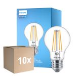 Monipakkaus 10x Philips Corepro LED Lamppu E27 Päärynä Kirkas 8.5W 1055lm - 827 Erittäin Lämmin Valkoinen | Korvaa 75W