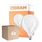 Monipakkaus 4x Osram Retrofit LED E27 Globe Filament Matta 11W 1521lm - 827 Erittäin Lämmin Valkoinen | Korvaa 100W