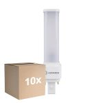 Monipakkaus 10x Ledvance DULUX-D LED 5W - 840 Kylmä Valkoinen | 2-Nastaa - Korvaa 10W