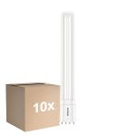 Monipakkaus 10x Philips CorePro PL-L LED Lamppu EM/Mains 12W - 830 Lämmin Valkoinen | 4-Nastaa - Korvaa 24W