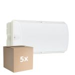 Monipakkaus 5x Philips LED Turvallisuus Ledinaire WL055V Valkoinen 6W 600lm - 830 Lämmin Valkoinen | 374x150mm - IP65 - Liiketunnistin