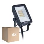 Monipakkaus 4x Philips LED Valonheitin Ledinaire BVP167 10W 1200lm 110D - 830-840-865 CCT | IP65 - Symmetrinen