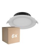 Monipakkaus 6x Noxion LED Alasvalo Hera Tasainen Upotettu Valkoinen 15W 1500lm 80D - 827-830-840 CCT | 168mm - Odetnij 144mm
