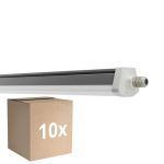 Monipakkaus 10x Ledvance Vedenkestävä Loisteputkivalaisimet Kosteudenkestävä FLEX Läpijohdotus 34W 5600lm - 840 Kylmä Valkoinen | 120cm - Korvaa 2x36W