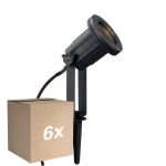 Monipakkaus 6x Nordlux Maapiikki Light Aluminium Musta | Sopii GU10