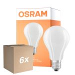 Monipakkaus 6x Osram LED Lamps E27 Päärynä Filament Matta 11.6W 2452lm - 827 Erittäin Lämmin Valkoinen | Korvaa 150W