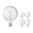 Monipakkaus 5x Calex Smart Tuya Wifi E27 Globe Filament 7.5W 1055lm - 818-830 Säädettävä Valkoinen | Himmennettävä - Korvaa 75W 