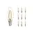 Monipakkaus 10x Noxion Lucent LED E14 Kynttilä Filament Kirkas 2.5W 250lm - 827 Erittäin Lämmin Valkoinen | Himmennettävä - Korvaa 25W