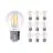 Monipakkaus 10x Noxion Lucent Lustre LED E27 Pallo Filament Kirkas 4.5W 470lm - 827 Erittäin Lämmin Valkoinen | Himmennettävä - Korvaa 40W