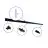 Bright Choice Rail Set 1-Vaihe 2 Metri Musta | incl. Päätykansi, Virtaliitin ja I-Liitoskappale
