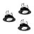 Monipakkaus 3x Eglo LED Kohdevalaisin Saliceto-Z Aluminium Musta 4.7W 440lm - 827-865 Säädettävä Valkoinen + RGB | 88mm - Odetnij 68mm - IP20 - Zigbee Himmennettävä