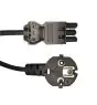 Noxion GST-Yhteensopiva Virtajohto - Nainen + Schuko Europlug - Musta 1.5m - 3 pole 0.75mm2