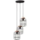 Brilliant Gwen Riippuvalaisin Metalli- Puu Musta | 420mm - Sopii 3x E27