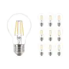 Monipakkaus 10x Philips Corepro LED Lamppu E27 Päärynä Kirkas 4.3W 470lm - 827 Erittäin Lämmin Valkoinen | Korvaa 40W
