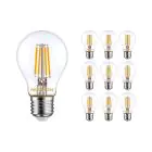 Monipakkaus 10x Noxion Lucent LED E27 Päärynä Filament Kirkas 4.5W 470lm - 822-827 Dim To Warm | Himmennettävä - Korvaa 40W