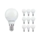 Monipakkaus 10x Noxion Lucent Lustre LED E14 Pallo Matta 4.5W 470lm - 827 Erittäin Lämmin Valkoinen | Korvaa 40W