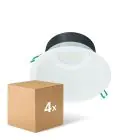 Monipakkaus 4x Philips LED Alasvalo Coreline DN142B Aluminium Valkoinen 19.2W 2300lm 60D - 840 Kylmä Valkoinen | Odetnij 200mm - IP20 - Valkoinen Heijastin