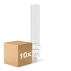 Monipakkaus 10x Noxion Lucent PL-C LED 7.4W - 830 Lämmin Valkoinen | 2-Nastaa - Korvaa 26W