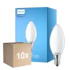 Monipakkaus 10x Philips Corepro LED Kynttilä E14 Matta 6.5W 806lm - 827 Erittäin Lämmin Valkoinen | Korvaa 60W
