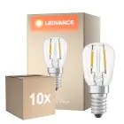 Monipakkaus 10x Ledvance Erityinen LED E14 T26 Filament Kirkas 1.3W 110lm - 827 Erittäin Lämmin Valkoinen | Korvaa 12W