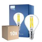 Monipakkaus 10x Philips MASTER LED E14 Pallo Filament Kirkas 2.5W 340lm - 922-927 Dim To Warm | Paras Värintoisto - Himmennettävä - Korvaa 25W