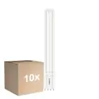 Monipakkaus 10x Philips CorePro PL-L LED Lamppu EM/Mains 12W - 840 Kylmä Valkoinen | 4-Nastaa - Korvaa 24W