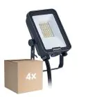 Monipakkaus 4x Philips LED Valonheitin Ledinaire BVP167 10W 1200lm 110D - 830-840-865 CCT | IP65 - Symmetrinen