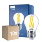 Monipakkaus 10x Philips MASTER LED E27 Pallo Filament Kirkas 3.5W 470lm - 922-927 Dim To Warm | Paras Värintoisto - Himmennettävä - Korvaa 40W