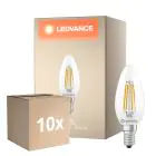 Monipakkaus 10x Ledvance Classic LED E14 Kynttilä Filament Kirkas 3.4W 470lm - 827 Erittäin Lämmin Valkoinen | Korvaa 40W