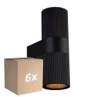 Monipakkaus 6x Nordlux Kyklop Seinävalaisin Aluminium Musta Up & Down | Sopii 2x GU10