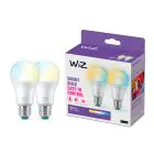 Kaksipakkaus 2x WiZ Smart LED E27 Päärynä Matta 8W 806lm | Paras Värintoisto - Himmennettävä - Korvaa 60W